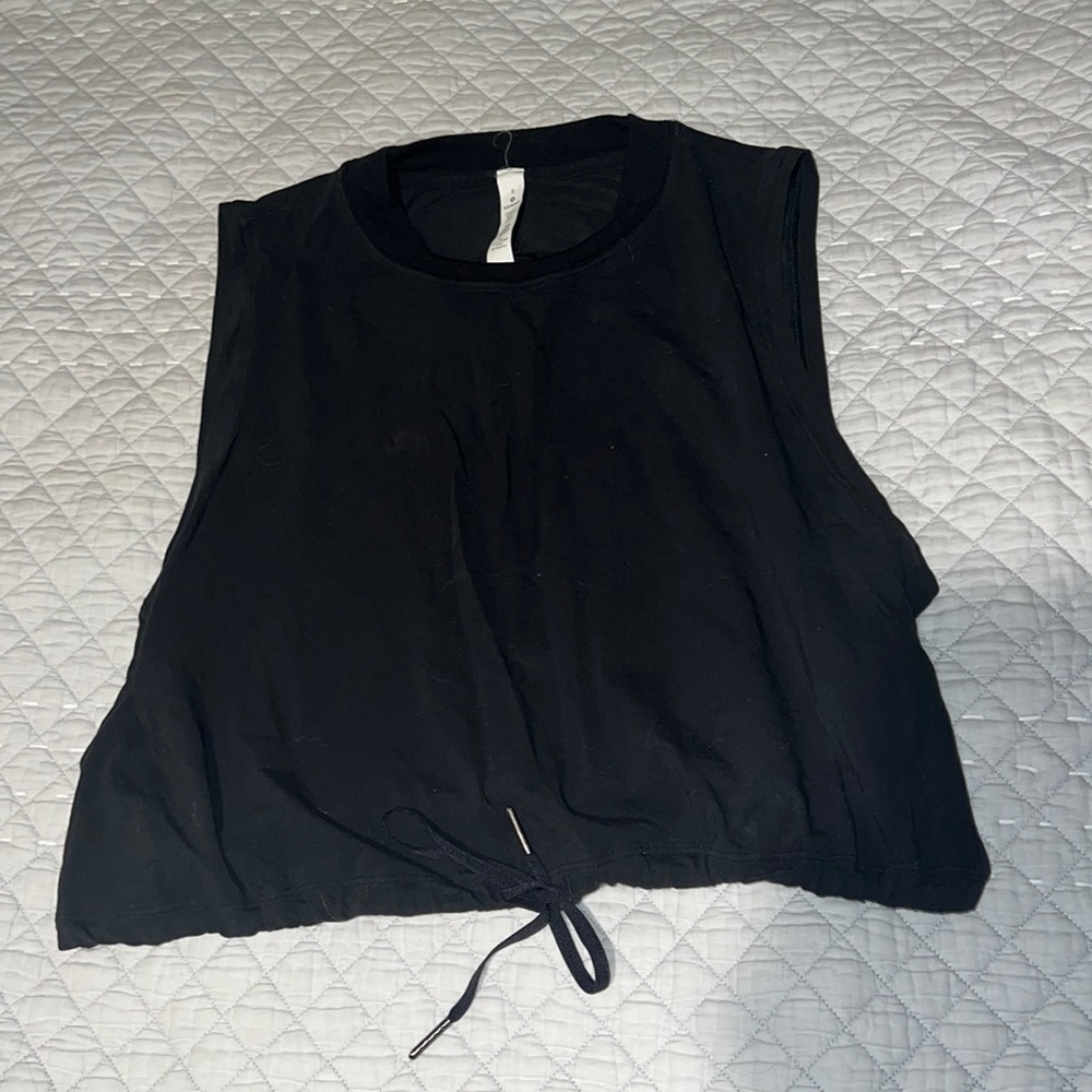 lululemon athletica Black Cropped Tank Top